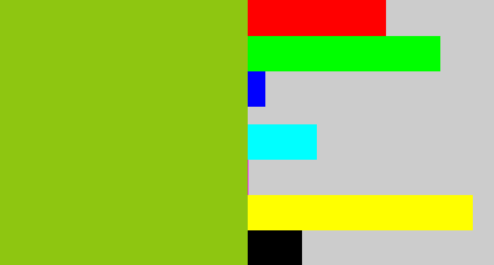Hex color #8ec611 - slime green