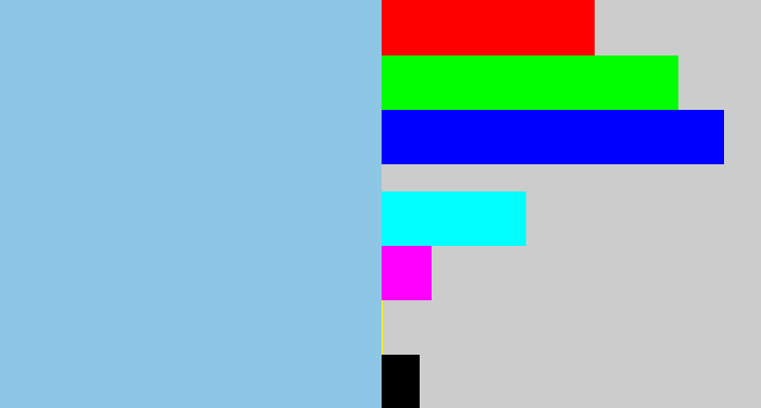 Hex color #8ec7e5 - light grey blue