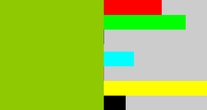 Hex color #8ec901 - slime green