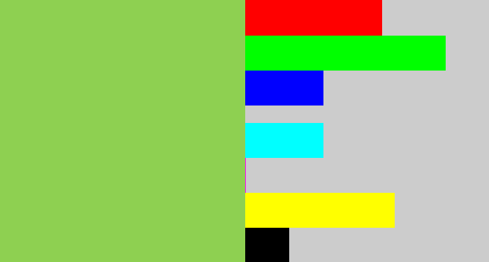 Hex color #8ed051 - kiwi green