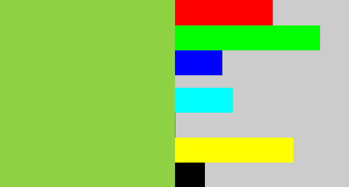 Hex color #8ed344 - kiwi green