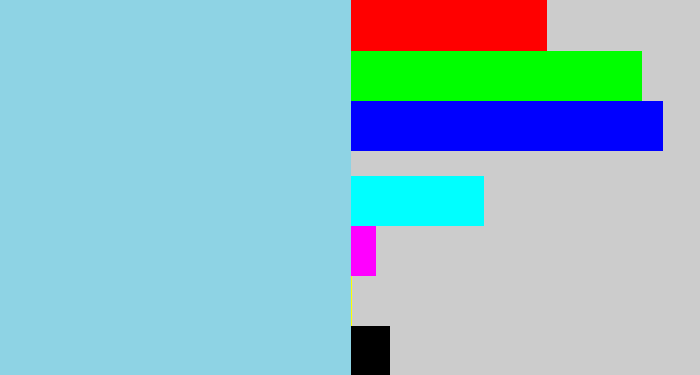Hex color #8ed3e4 - light blue