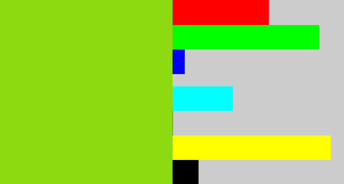 Hex color #8eda11 - slime green