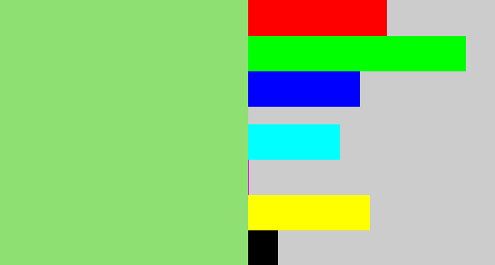 Hex color #8ee073 - light green