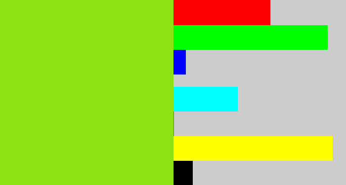 Hex color #8ee212 - slime green