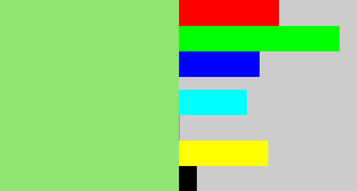 Hex color #8ee573 - light green