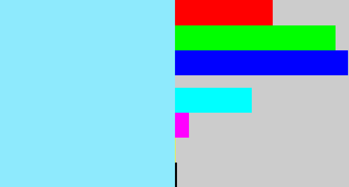 Hex color #8eeafd - robin egg blue
