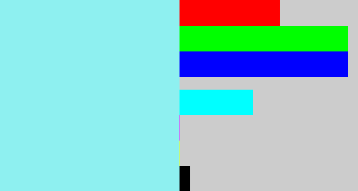 Hex color #8ef0f0 - robin's egg blue