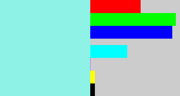 Hex color #8ef2e7 - light aqua