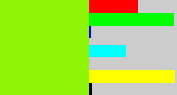 Hex color #8ef405 - acid green
