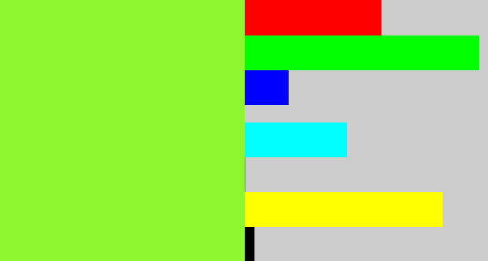 Hex color #8ef62e - kiwi green