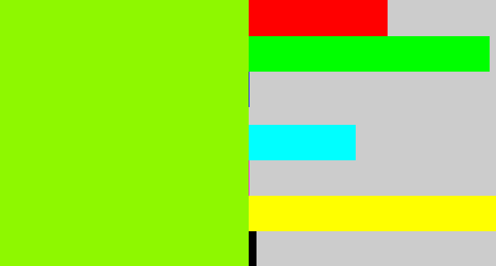 Hex color #8ef800 - lime green