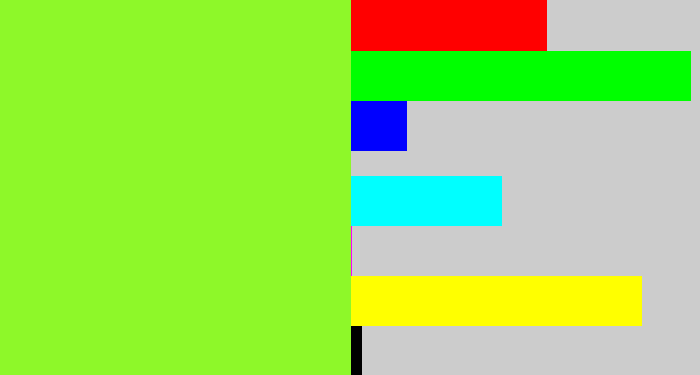 Hex color #8ef829 - kiwi green