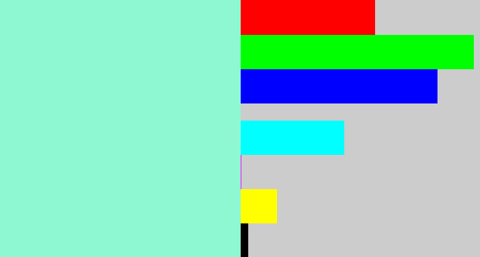 Hex color #8ef8d2 - light aqua