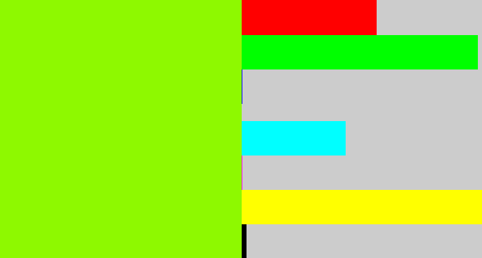 Hex color #8ef900 - lime green