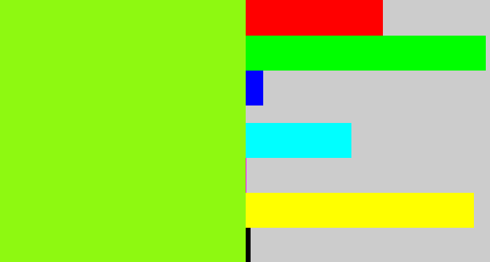 Hex color #8ef911 - acid green