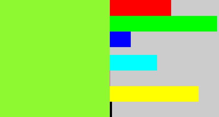 Hex color #8ef930 - kiwi green