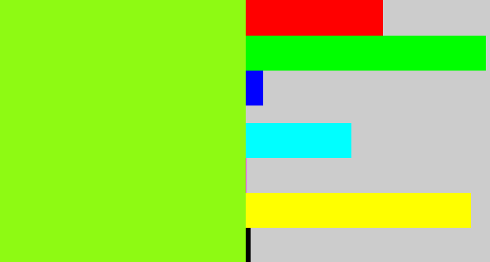 Hex color #8efa13 - acid green
