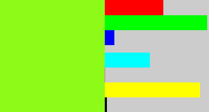 Hex color #8efa17 - acid green