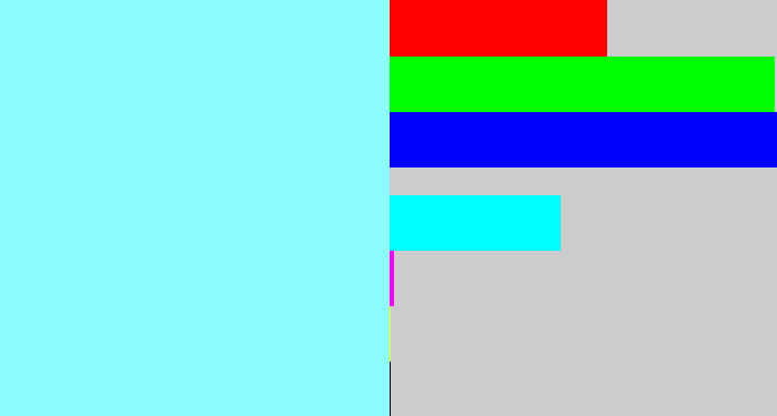 Hex color #8efdff - robin egg blue