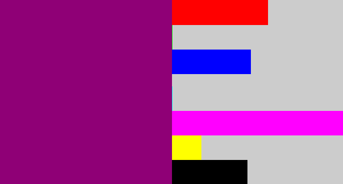Hex color #8f0076 - red violet