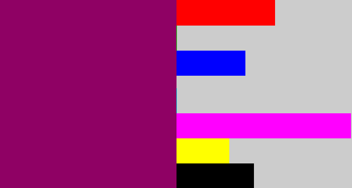 Hex color #8f0164 - red violet