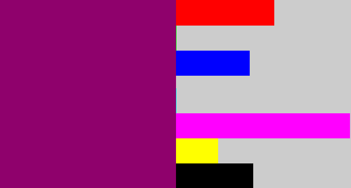 Hex color #8f016c - red violet