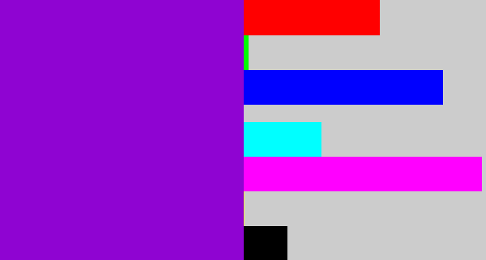 Hex color #8f04d2 - violet
