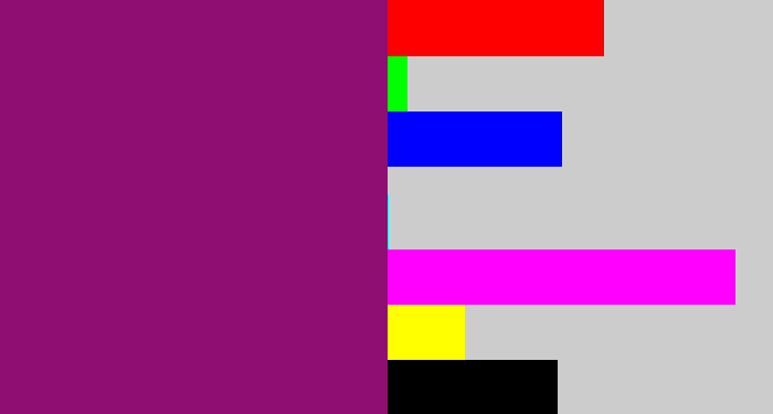 Hex color #8f0e72 - red violet