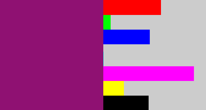 Hex color #8f1172 - red violet