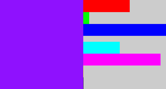 Hex color #8f11fe - vivid purple
