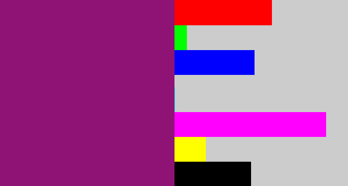 Hex color #8f1375 - darkish purple