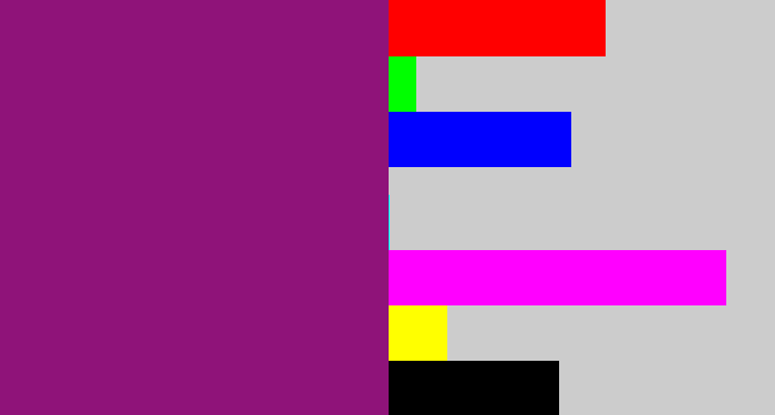 Hex color #8f1379 - darkish purple