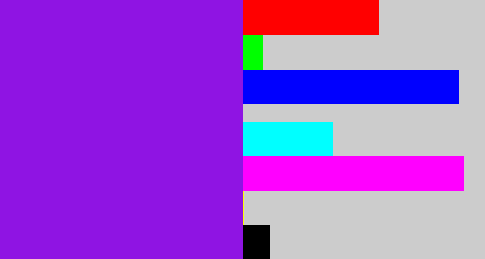 Hex color #8f14e3 - violet