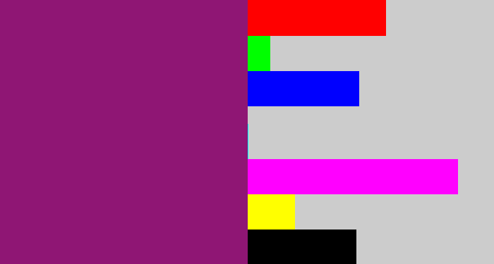 Hex color #8f1674 - darkish purple