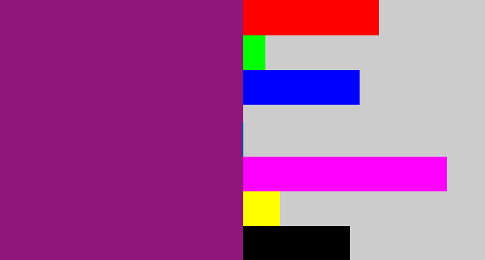 Hex color #8f177a - darkish purple