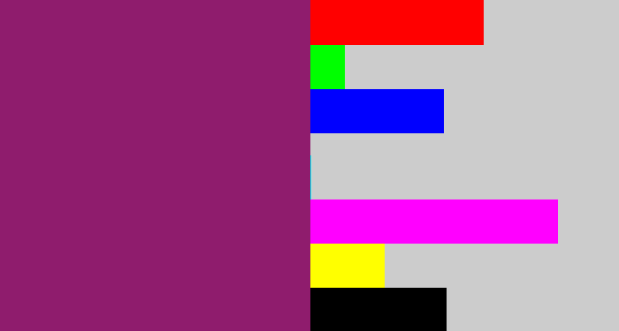 Hex color #8f1c6d - darkish purple