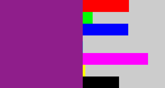 Hex color #8f1e8b - warm purple
