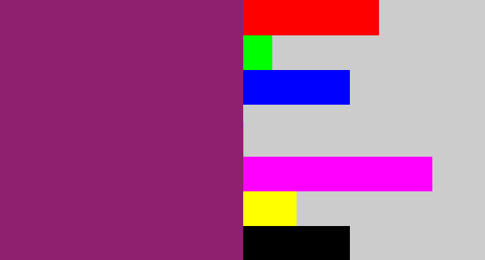 Hex color #8f1f6f - darkish purple