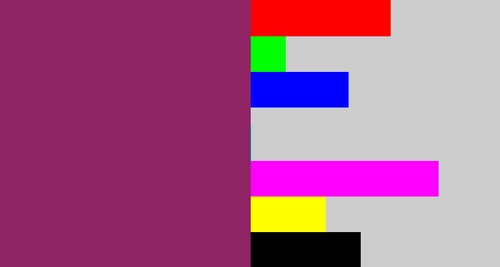 Hex color #8f2464 - darkish purple