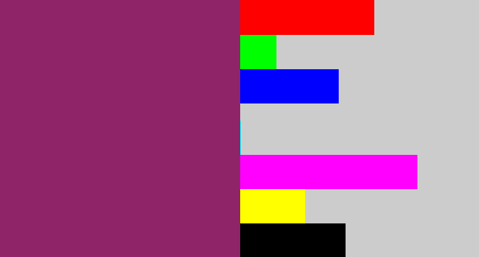 Hex color #8f2568 - darkish purple