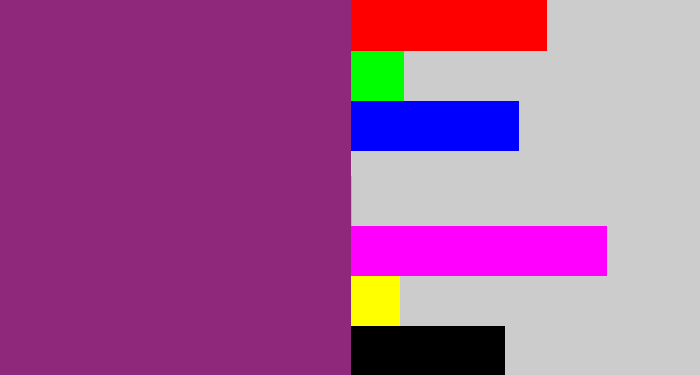 Hex color #8f277b - warm purple