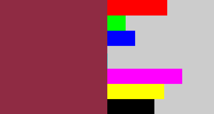 Hex color #8f2b43 - berry