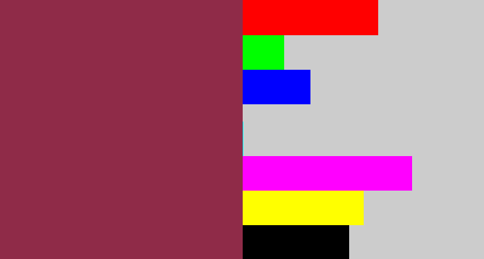 Hex color #8f2b48 - berry