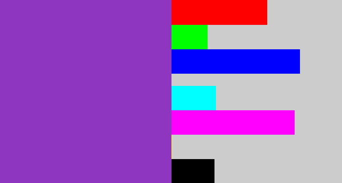Hex color #8f36c0 - purply