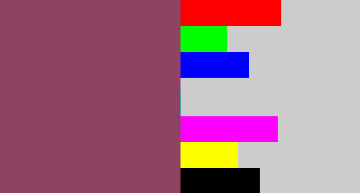 Hex color #8f4261 - dark mauve