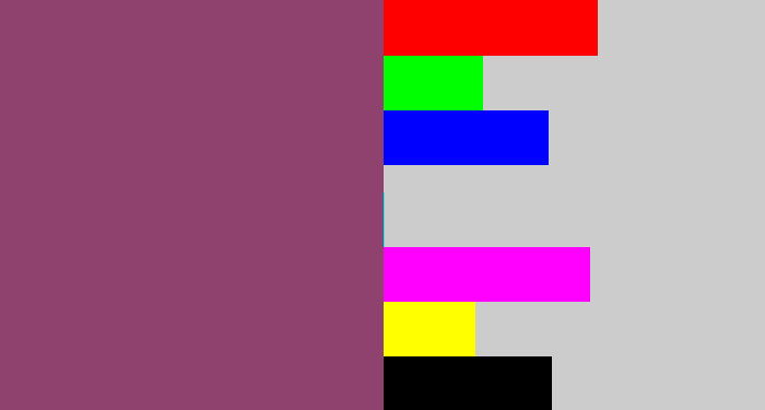 Hex color #8f426d - dark mauve