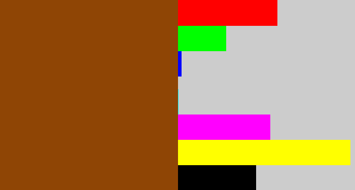 Hex color #8f4505 - warm brown
