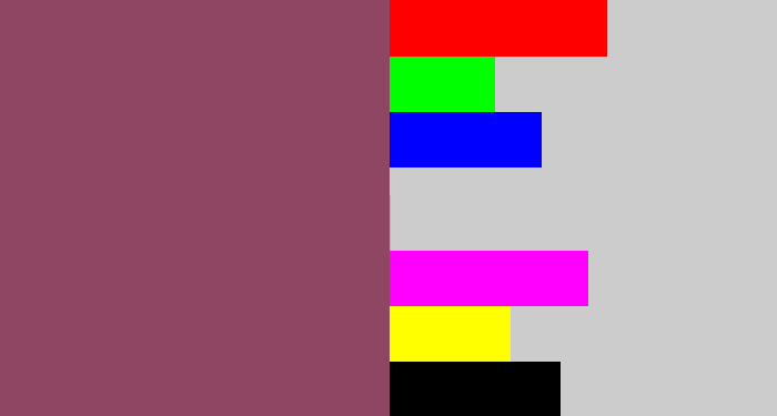Hex color #8f4663 - dark mauve