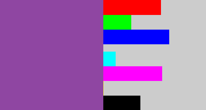 Hex color #8f46a2 - medium purple